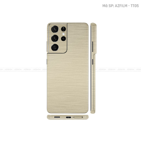 Dán Skin Galaxy S21 Series Vân Titan Vàng Sampanh | TT05