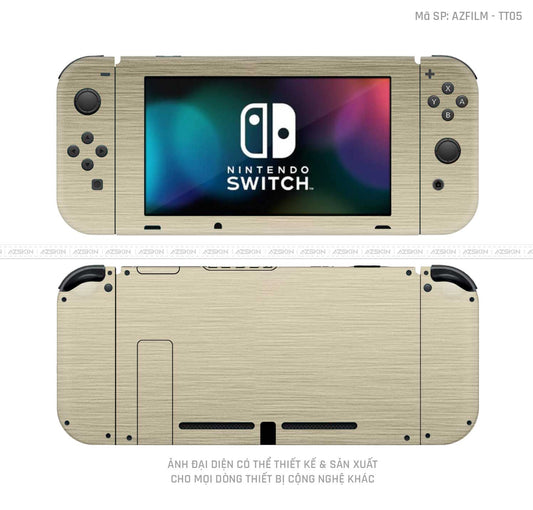 Dán Skin Máy Chơi Game Nintendo Switch Vân Titan Vàng | TT05