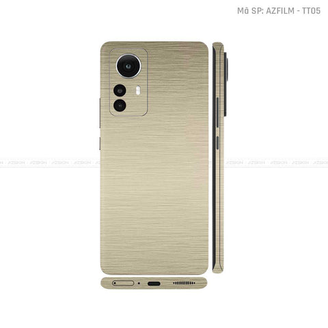 Dán Skin Xiaomi 12 Series Màu Vàng Đồng Xước | TT05