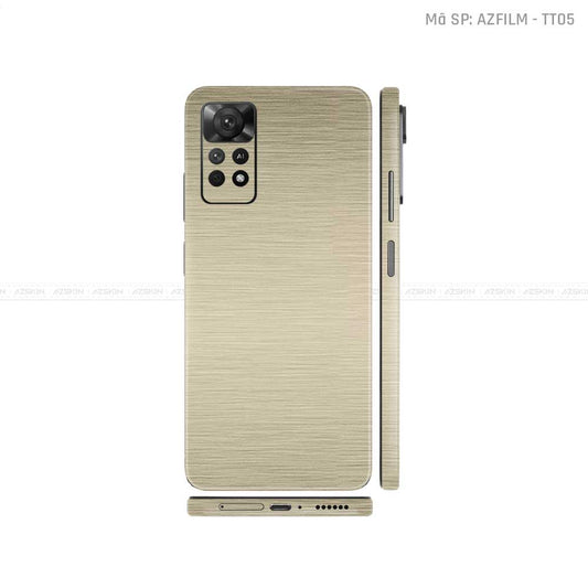 Dán Skin Xiaomi Redmi Note 11 Series Màu Vàng Xước | TT05