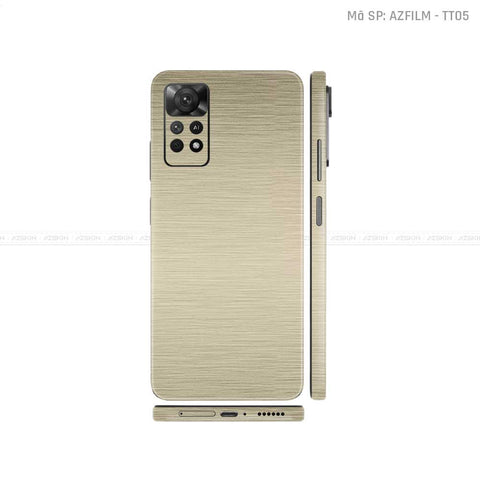 Dán Skin Xiaomi Redmi Note 11 Series Màu Vàng Xước | TT05