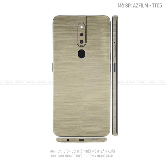 Miếng Dán Skin Điện Thoại OPPO F Series Vân Titan Xước Vàng | TT05