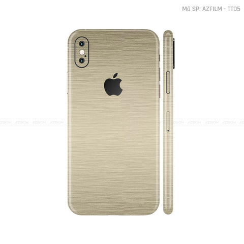 Dán Skin IPhone X Series Vân Xước Vàng Sampanh | TT05