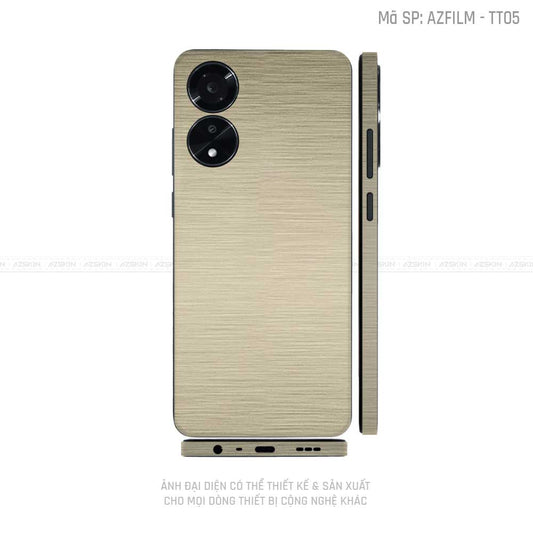 Miếng Dán Skin Điện Thoại OPPO A Series Màu Vàng Đồng Xước | TT05