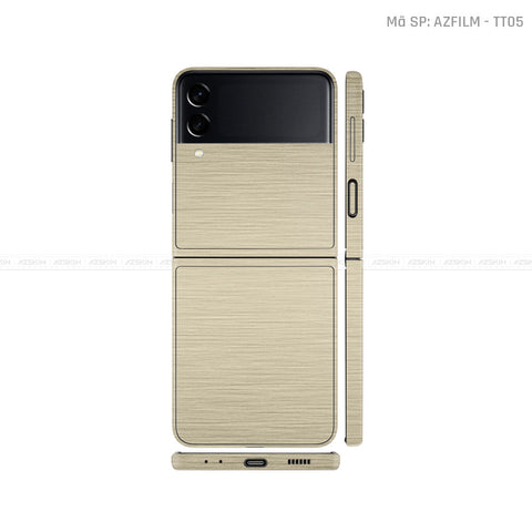 Dán Skin Galaxy Zflip4 Vân Titan Xước Vàng Sampanh | TT05