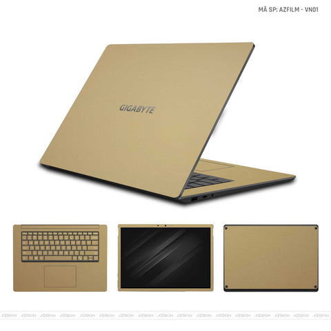 Dán Skin Laptop Gigabyte Vinyl Series Màu Vàng Đồng | VN01