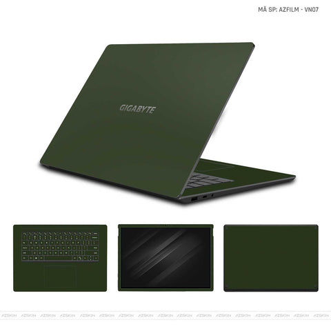 Dán Skin Laptop Gigabyte Vinyl Series Màu Xanh Rêu | VN07