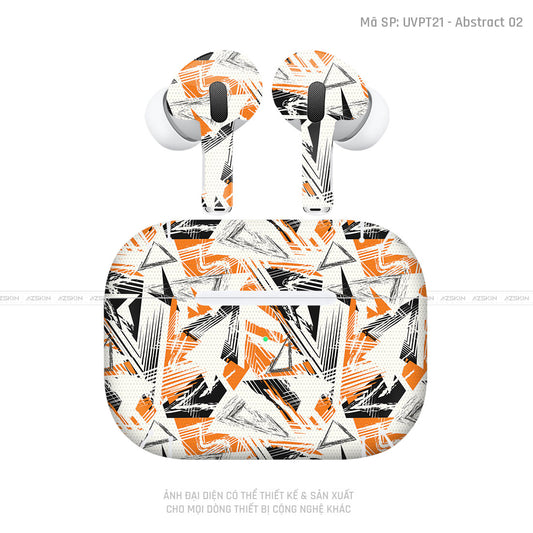 Dán Skin Tai Nghe Airpod 3 Vân Nổi  Abstract 02 | UVPT21