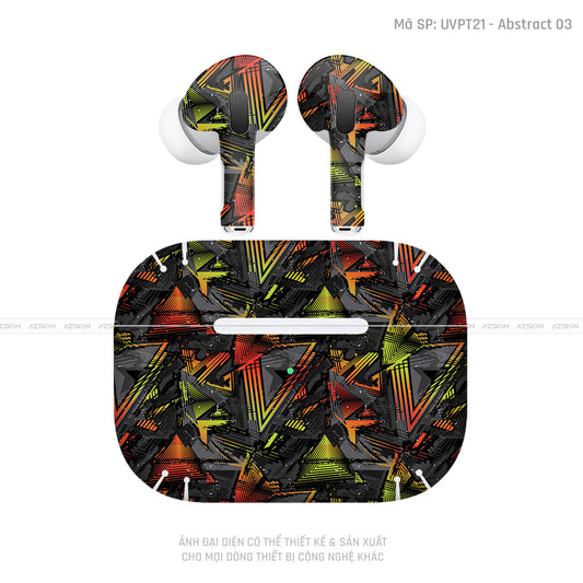 Dán Skin Tai Nghe Airpod 3 Vân Nổi  Abstract 03 | UVPT21