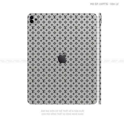 Dán Skin IPad Pro Series Vân Pattern LV Bạc | UVPT16