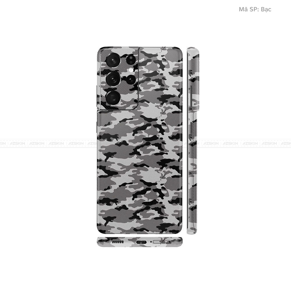 Dán Skin Galaxy S21 Series Vân Camo Urban Bạc | UVPT08