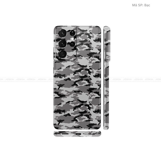 Dán Skin Galaxy S21 Series Vân Camo Urban Bạc | UVPT08