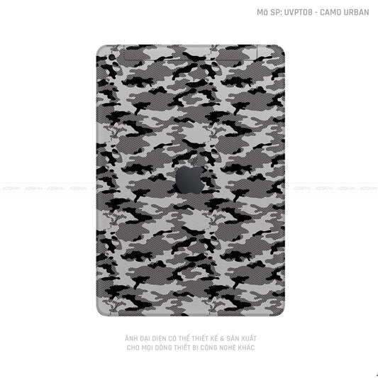Dán Skin IPad Gen Series Vân Camo Urban Bạc | UVPT08