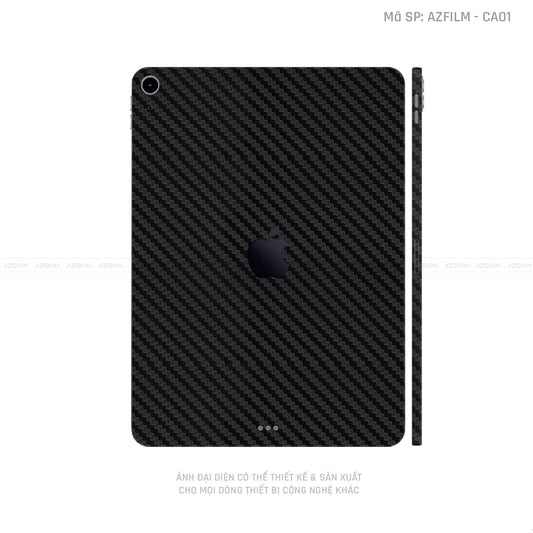 Dán Skin IPad Mini Series Vân Carbon Đen | CA01