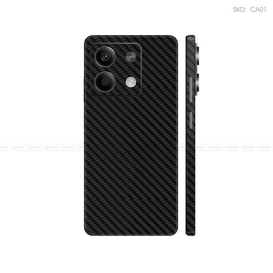 Dán Skin Điện Thoại Xiaomi Redmi 13 Series Màu Đen Carbon | CA01