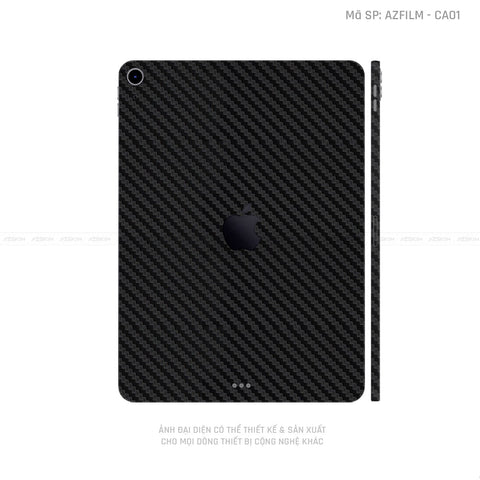 Dán Skin IPad Mini Series Vân Carbon Đen | CA01