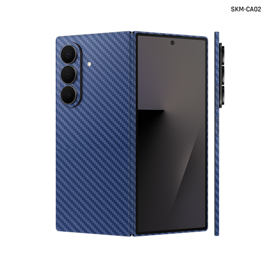 Dán Skin Galaxy Z Fold 7 Vân Carbon Xanh | SKM- CA02