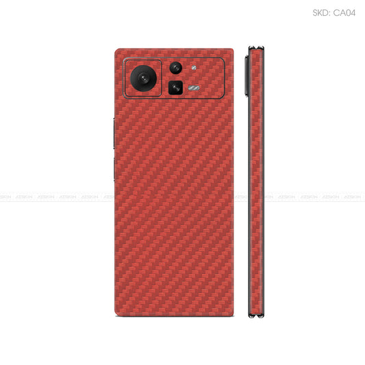 Dán Skin Điện Thoại Xiaomi Mix Fold Series Màu Đỏ Carbon | CA04