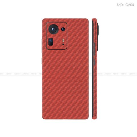 Dán Skin Điện Thoại Xiaomi Mi Mix Series Màu Đỏ Carbon | CA04
