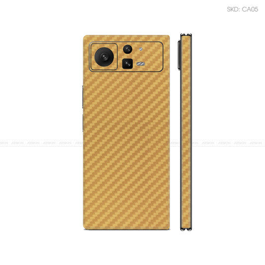 Dán Skin Điện Thoại Xiaomi Mix Fold Series Màu Vàng Đồng Carbon | CA05