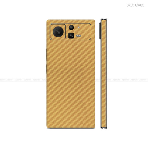 Dán Skin Điện Thoại Xiaomi Mix Fold Series Màu Vàng Đồng Carbon | CA05