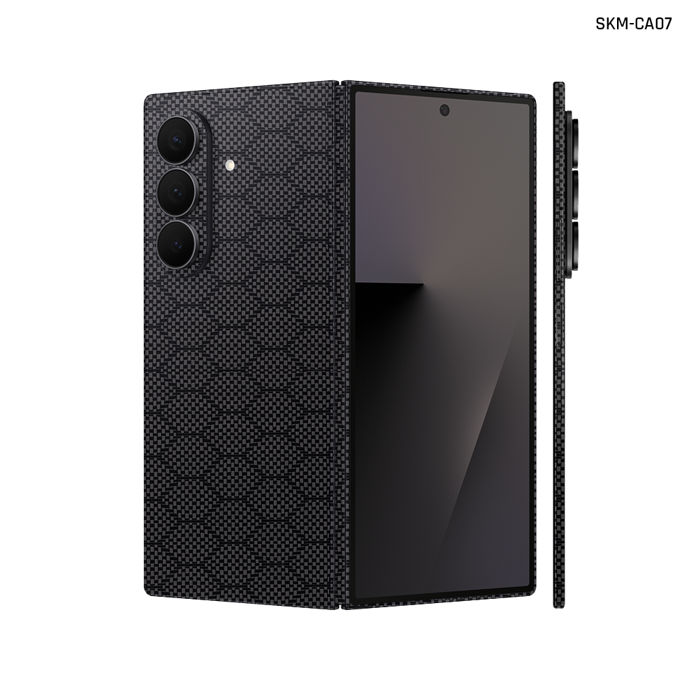 Dán Skin Galaxy Z Fold 7 Vân Carbon Fiber Đen | SKM-CA07
