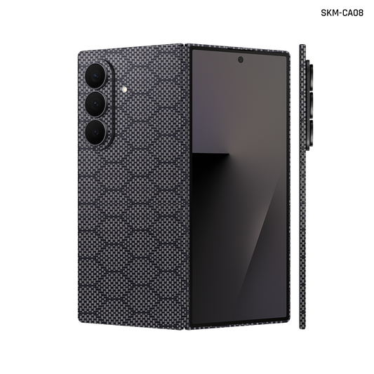 Dán Skin Galaxy Z Fold 7 Vân Carbon Fiber Xám | SKM-CA08