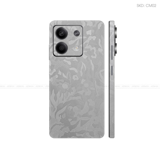 Dán Skin Điện Thoại Xiaomi Redmi 13 Series Màu Bạc Camo | CM02