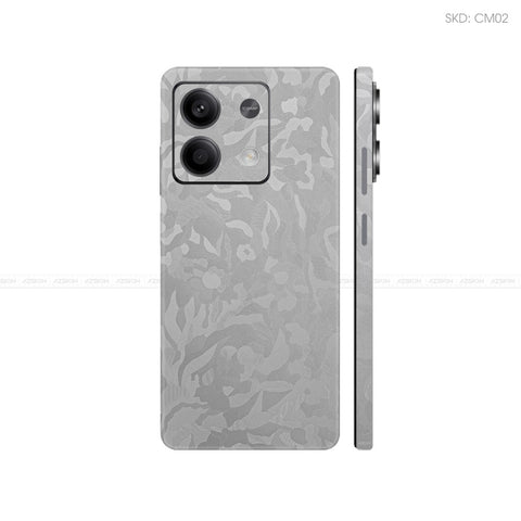 Dán Skin Điện Thoại Xiaomi Redmi 13 Series Màu Bạc Camo | CM02