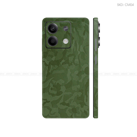 Dán Skin Điện Thoại Xiaomi Redmi 13 Series Màu Xanh Camo | CM04