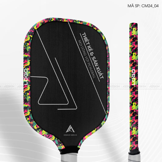 Miếng Dán Viền Vợt Pickleball Họa Tiết Camouflage Neon | CM24_04