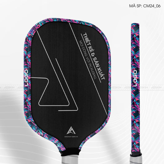 Miếng Dán Viền Vợt Pickleball Họa Tiết Camouflage Neon | CM24_06