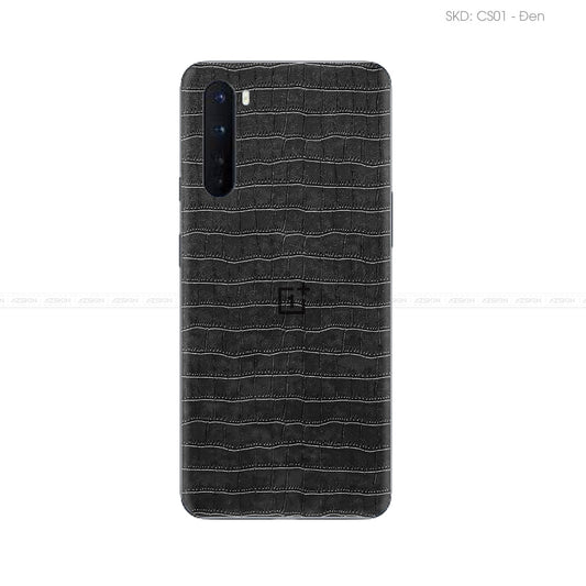 Miếng Dán Da OnePlus Nord Series Vân Cá Sấu Đen | CS01