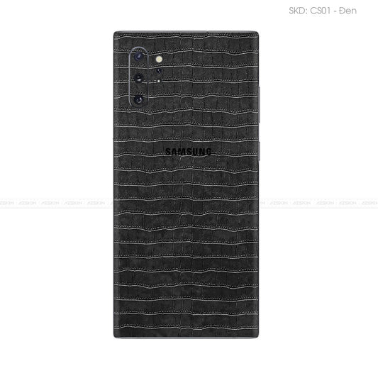 Miếng Dán Da Samsung Note 10 Series Vân Cá Sấu Đen | CS01
