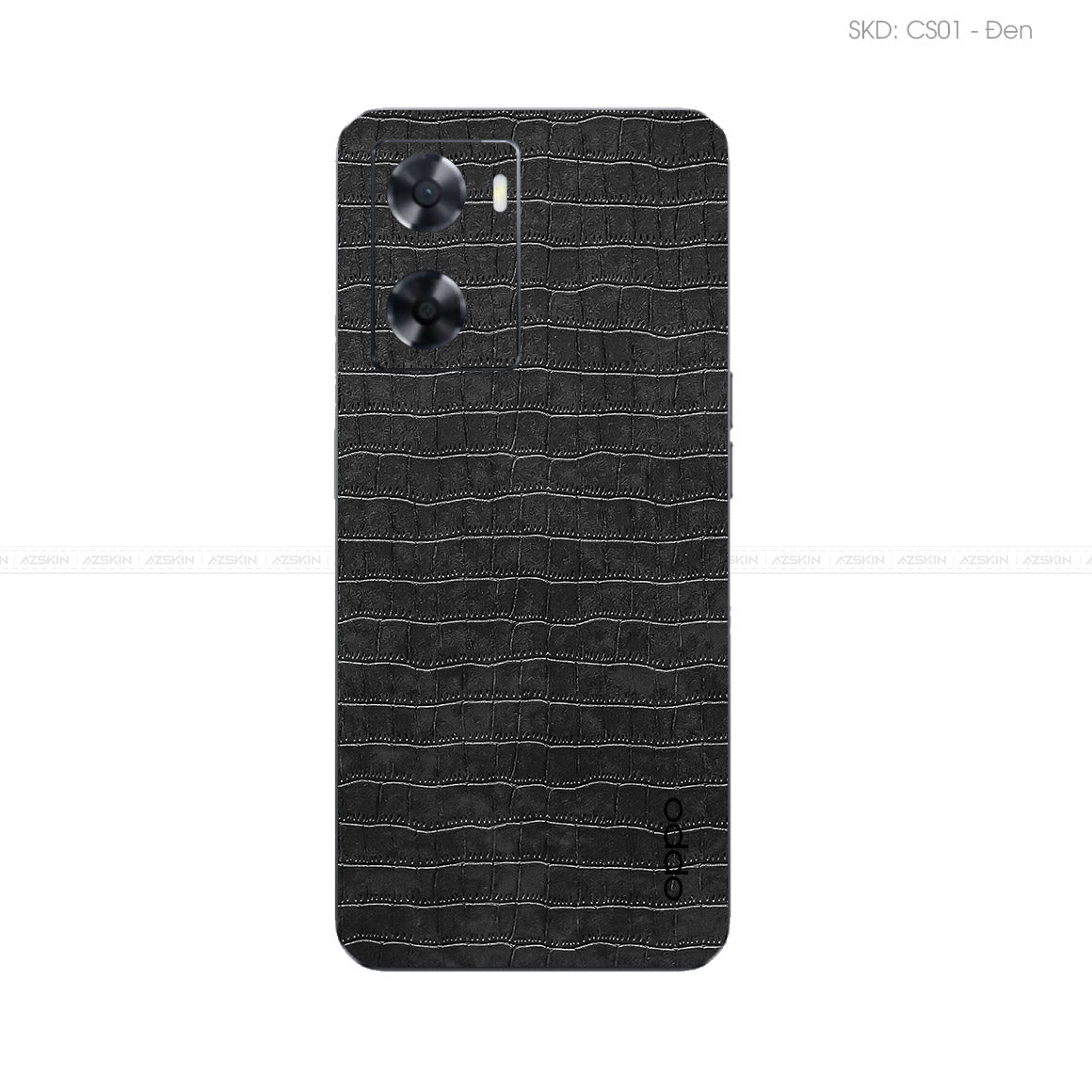 Miếng Dán Da OPPO A Series Vân Cá Sấu Đen | CS01