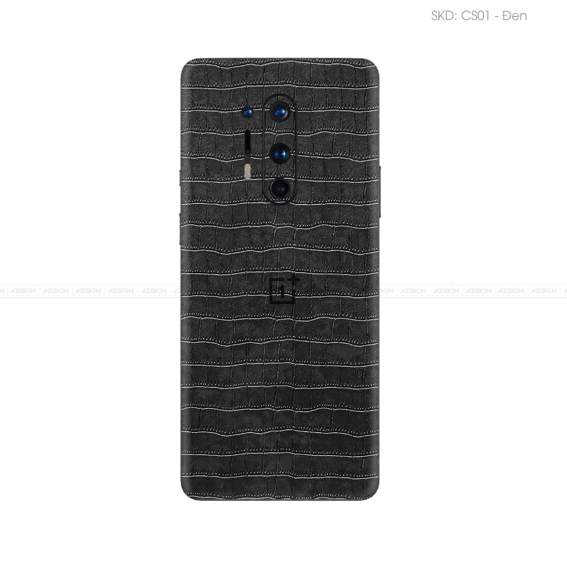 Miếng Dán Da OnePlus 8 Series Vân Cá Sấu Đen | CS01