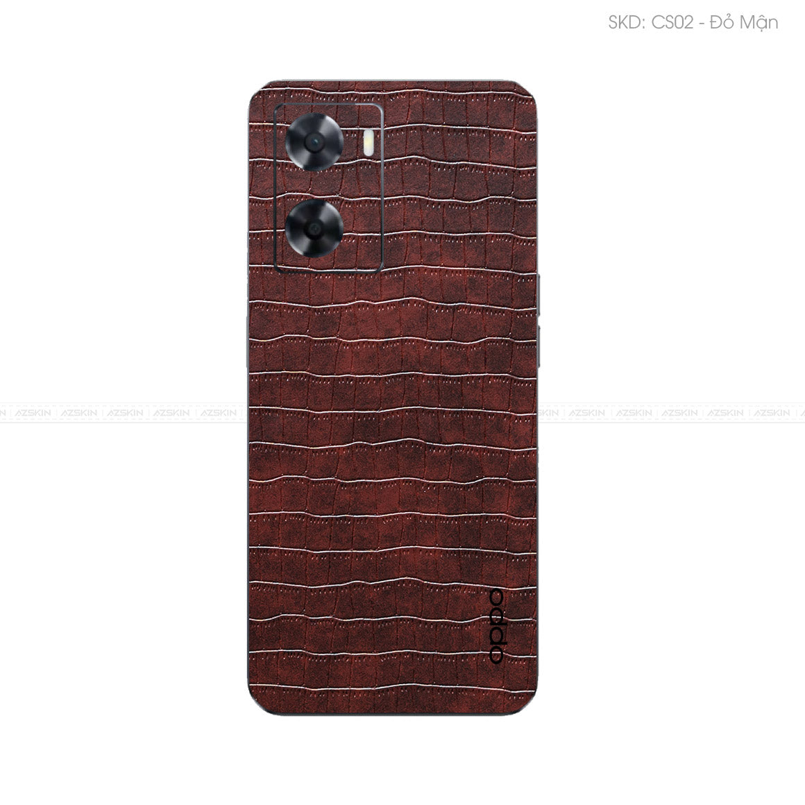 Miếng Dán Da OPPO A Series Vân Cá Sấu Nâu | CS02