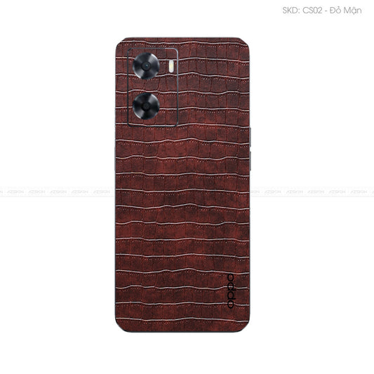 Miếng Dán Da OPPO A Series Vân Cá Sấu Nâu | CS02