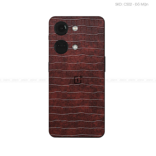 Miếng Dán Da OnePlus Ace Series Vân Cá Sấu Nâu | CS02