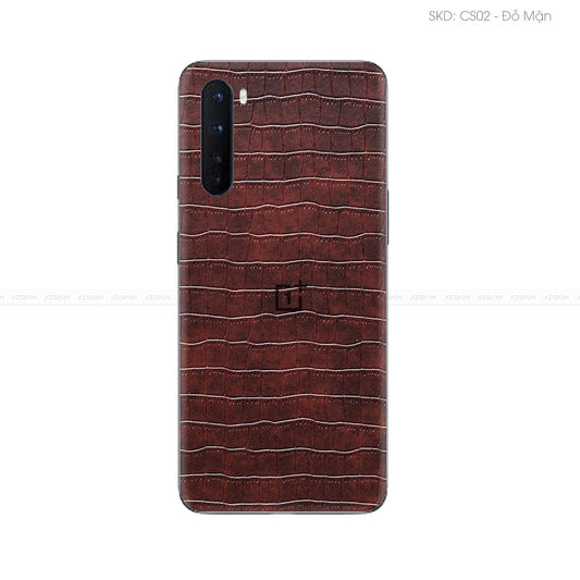 Miếng Dán Da OnePlus Nord Series Vân Cá Sấu Nâu | CS02