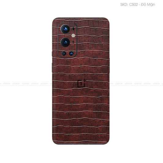 Miếng Dán Da OnePlus 9 Series Vân Cá Sấu Nâu | CS02
