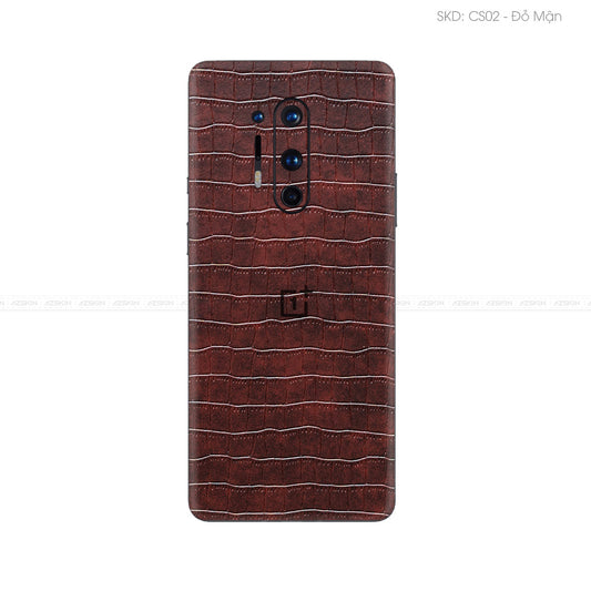Miếng Dán Da OnePlus 8 Series Vân Cá Sấu Nâu | CS02