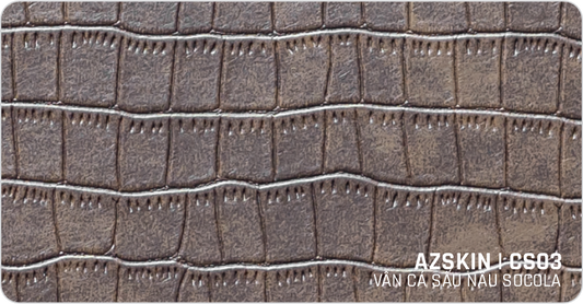 Miếng dán skin vân da cá sấu nâu socola