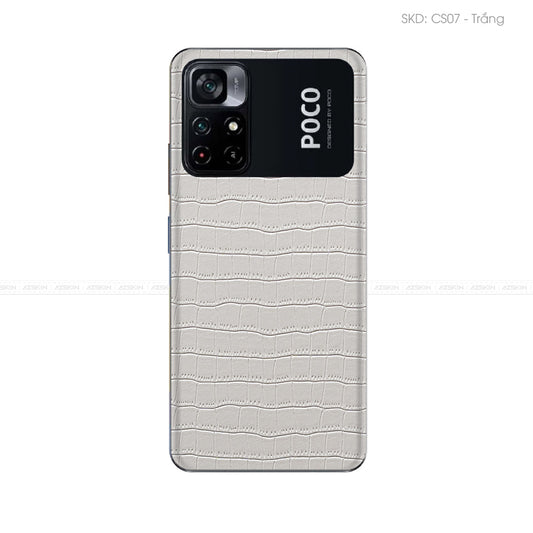 Miếng Dán Da POCO Series Vân Cá Sấu Trắng | CS07