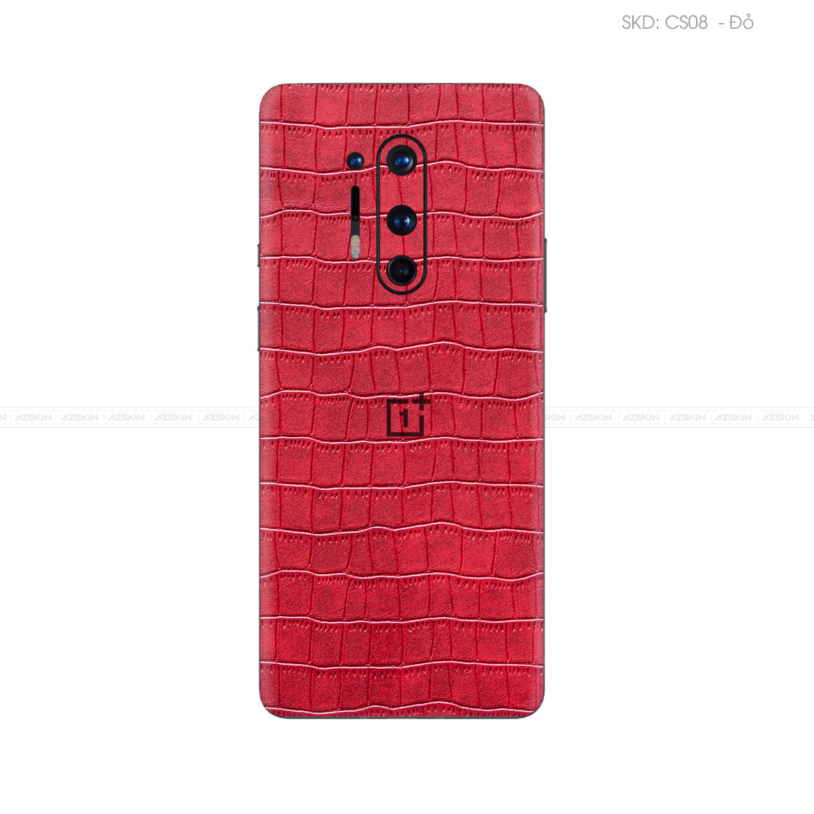 Miếng Dán Da OnePlus 8 Series Vân Cá Sấu Đỏ | CS08