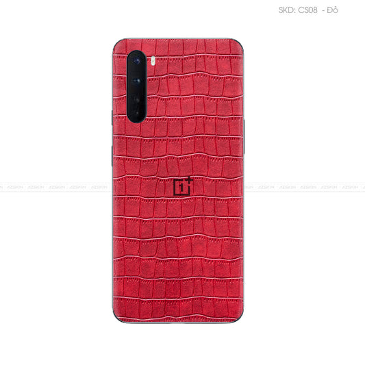 Miếng Dán Da OnePlus Nord Series Vân Cá Sấu Đỏ | CS08