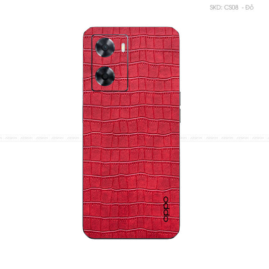 Miếng Dán Da OPPO A Series Vân Cá Sấu Đỏ | CS08