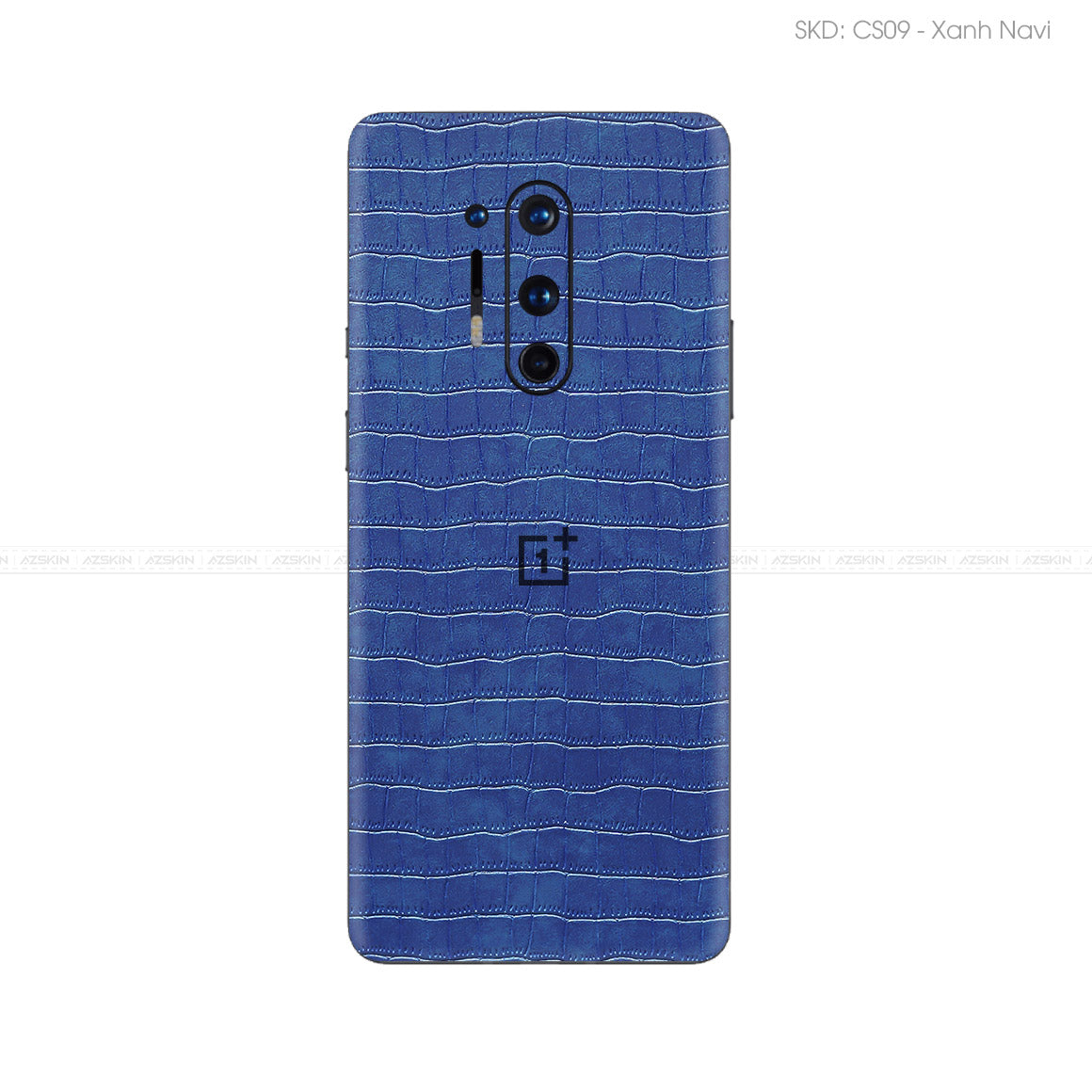Miếng Dán Da OnePlus 8 Series Vân Cá Sấu Xanh Navi | CS09