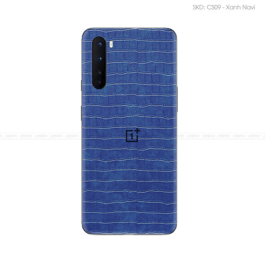 Miếng Dán Da OnePlus Nord Series Vân Cá Sấu Xanh Navi | CS09