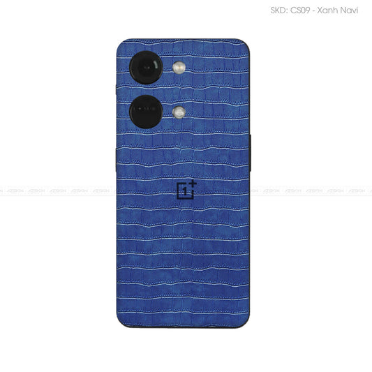 Miếng Dán Da OnePlus Ace Series Vân Cá Sấu Xanh Navi | CS09